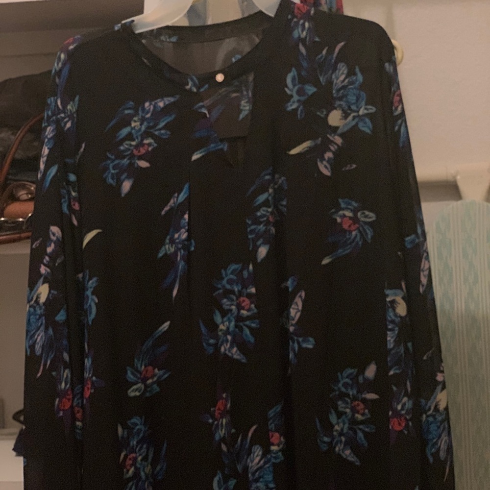 Navy Blue long sleeve top XL